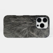 灰色の猫 iPhoneケース (裏面横)