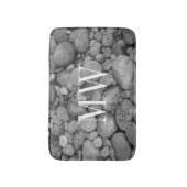 灰色の玉石モノグラム非バスリップまたは滑ることスマット バスマット (正面縦)