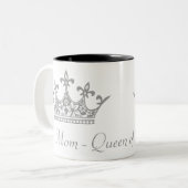 灰色の王冠の母のカスタムのマグ ツートーンマグカップ (正面左)