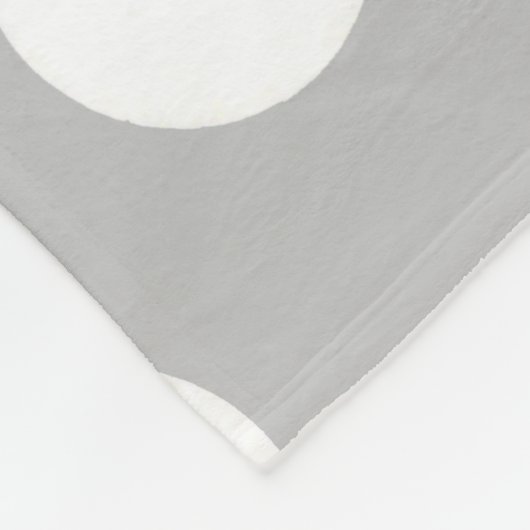 灰色の珊瑚のクローバーのモノグラム毛布 フリースブランケット (角)