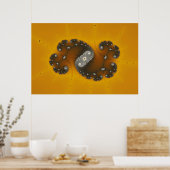 灰色の生き物 – フラクタルポスター ポスター (キッチン)