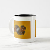 灰色の生き物 – フラクタルマグカップ ツートーンマグカップ (正面左)