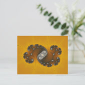 灰色の生き物 – フラクタル葉書 ポストカード (スタンド正面)