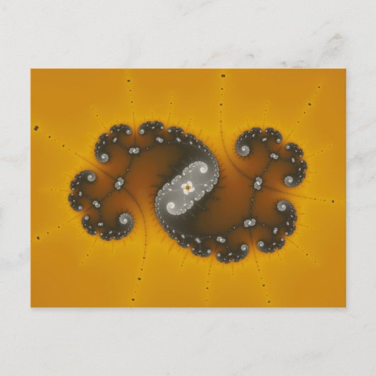 灰色の生き物 – フラクタル葉書 ポストカード (正面)