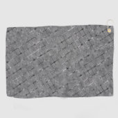 灰色の画像を長方形に分割し、線を輝かせる ゴルフタオル (横)