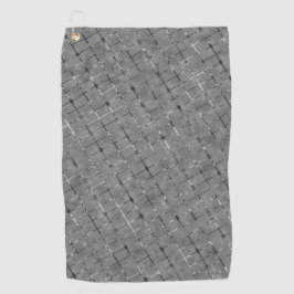 灰色の画像を長方形に分割し、線を輝かせる ゴルフタオル