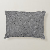 灰色の画像を長方形、明るい線に分割 アクセントクッション (裏面)