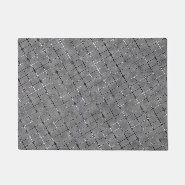 灰色の画像を長方形、明るさワイヤに分割 ドアマット (正面)