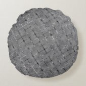 灰色の画像を長方形、明るさワイヤに分割 ラウンドクッション (正面)