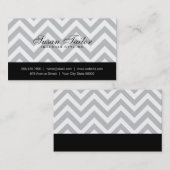 灰色の白いシェブロン | シンプル,ミニマルプロフェッショナル 名刺 (正面/裏面)
