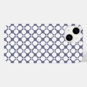灰色の白い水玉模様とチェックパターン Case-Mate iPhoneケース (裏面 (横))