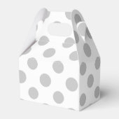 灰色の白い水玉模様パターン フェイバーボックス (裏面サイド)