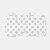 灰色の白い水玉模様パターン フェイバーボックス (折り畳みなし)