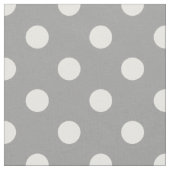 灰色の白い水玉模様模様の織物 ファブリック (クローズアップ)