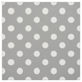 灰色の白い水玉模様模様の織物 ファブリック