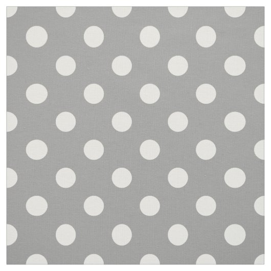 灰色の白い水玉模様模様の織物 ファブリック (見本)