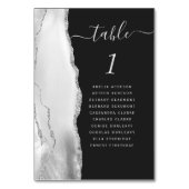 灰色の白い銀の瑪瑙ダーク結婚のテーブル番号 テーブルナンバー (裏面)