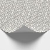 灰色の白い雪エレガント片 |クリスマス・ホリデー ラッピングペーパー (角)