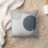 灰色の白い青の円 クッション (ブランケット)