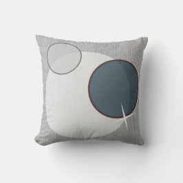灰色の白い青の円 クッション