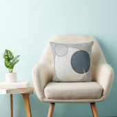 灰色の白い青の円 クッション (椅子)