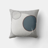 灰色の白い青の円 クッション (裏面)