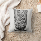 灰色の白い黒い花瓶装飾用クッション クッション (ブランケット)