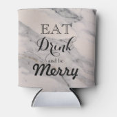 灰色の白い黒食べの大理石ドリンクとビーメリーブ 缶クーラー (正面)