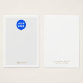 灰色の白の追加ロゴのイヤリングディスプレイソーシャルメディア (正面&裏面)