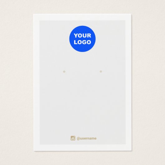 灰色の白の追加ロゴのイヤリングディスプレイソーシャルメディア (正面)