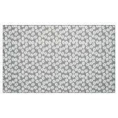 灰色の白コーヒー豆のパターン生地 ファブリック (ファットクウォーター)