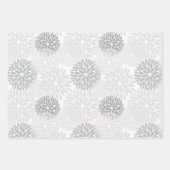 灰色の白ストライプ色 ラッピングペーパーシート (正面3)