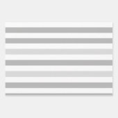 灰色の白ストライプ色 ラッピングペーパーシート (正面)