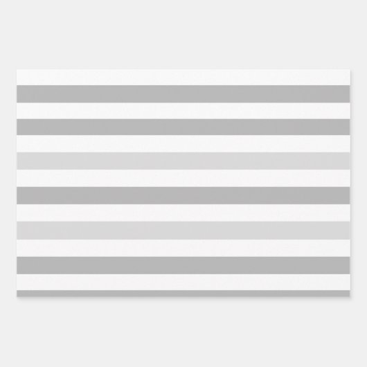 灰色の白ストライプ色 ラッピングペーパーシート (正面)