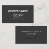 灰色の白モダンのビ魅力的ジネスカード 名刺 (正面/裏面)