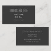 灰色の白モダンのビ魅力的ジネスカード 名刺 (正面/裏面)