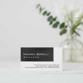 灰色の白モダン色のシンプルビジネスカード 名刺 (スタンド正面)