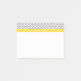 灰色の白モロッコ#5パイナップル名モノグラム ポストイット