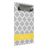 灰色の白モロッコ#5パイナップル名モノグラム ミニクリップボード (アングル)