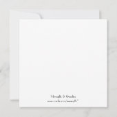 灰色の白色のフローラ旋回婚約結婚ズ 招待状 (裏面)