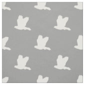 灰色の白飛んでいる鳥模様の織物 ファブリック (見本)