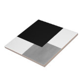 灰色の白黒のジオメトリックブロック タイル (側面)