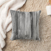 灰色の白黒の抽象芸術芸術的ブラシストローク クッション (ブランケット)