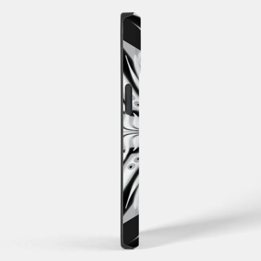 灰色の白黒の蝶の翼のある抽象芸術 Case-Mate iPhoneケース (裏面 / 右)