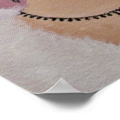 灰色の目を持つヴィンテージの女性/ポスター ポスター (角)