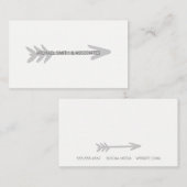 灰色の矢印 名刺 (正面/裏面)