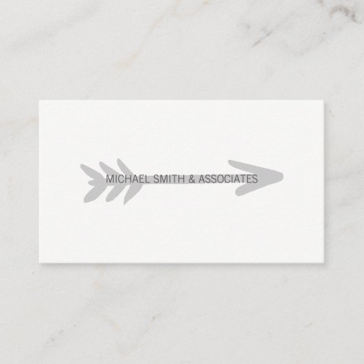 灰色の矢印 名刺 (正面)