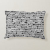 灰色の石の壁、抽象芸術背景。 アクセントクッション (裏面)
