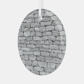 灰色の石の壁、抽象芸術背景。 ガラスオーナメント (正面左)
