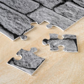 灰色の石の壁、抽象芸術背景。 ジグソーパズル (側面)